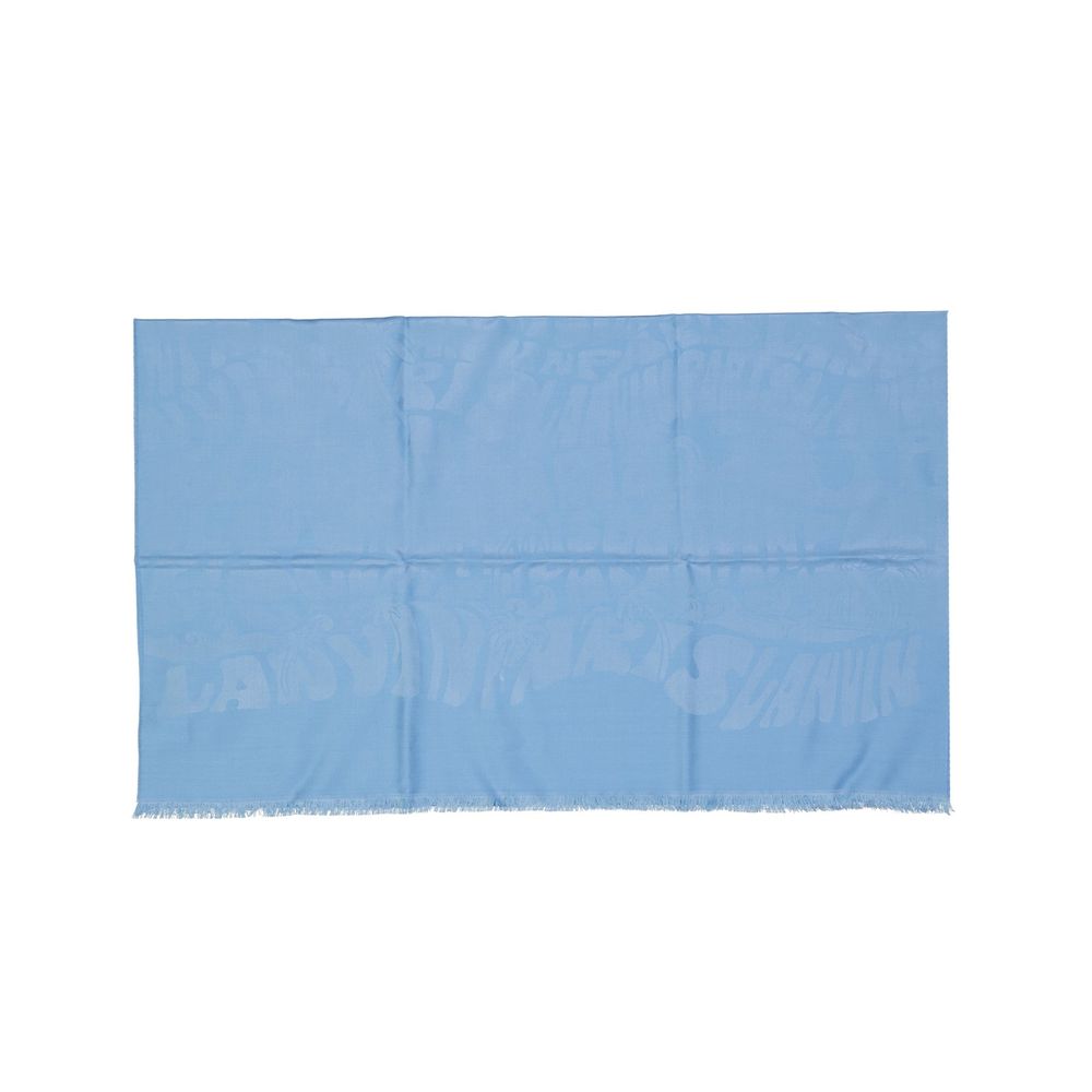 Lanvin Blue Silk Scarf - Image 3