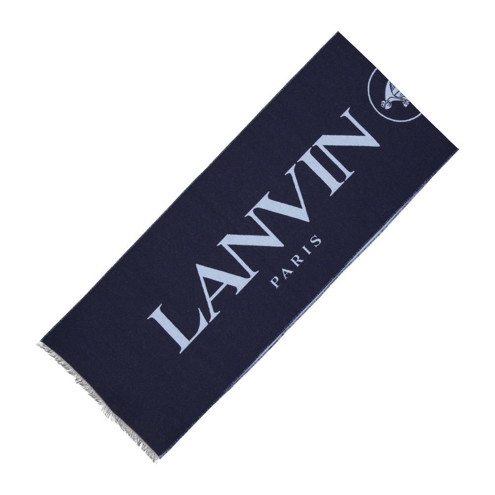 Lanvin Blue Silk Scarf - Image 4