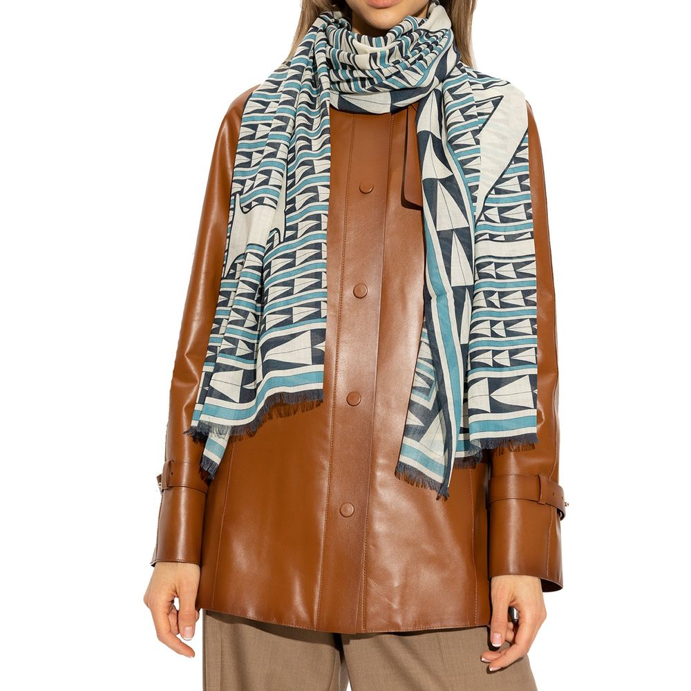 Lanvin Blue Wool Scarf - Image 2