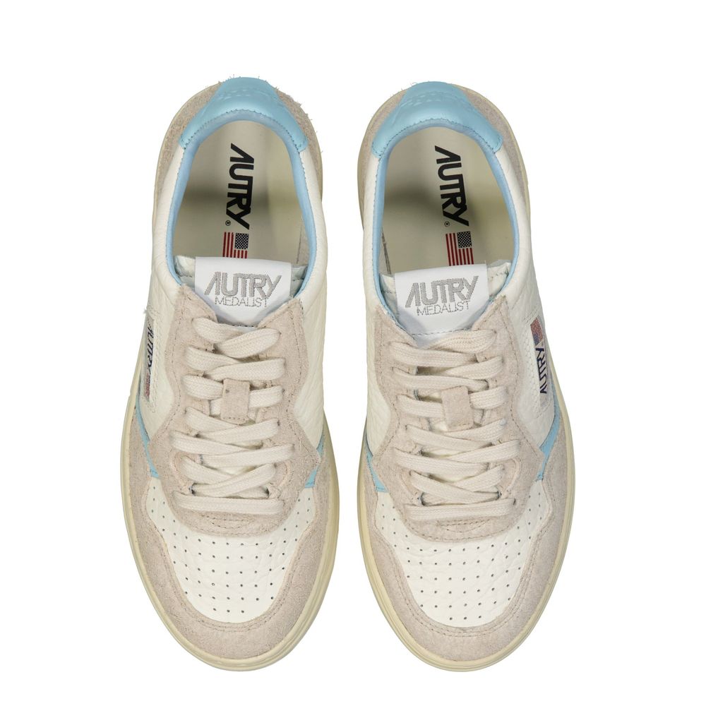 Autry White Leather Low Top Sneakers - Image 3