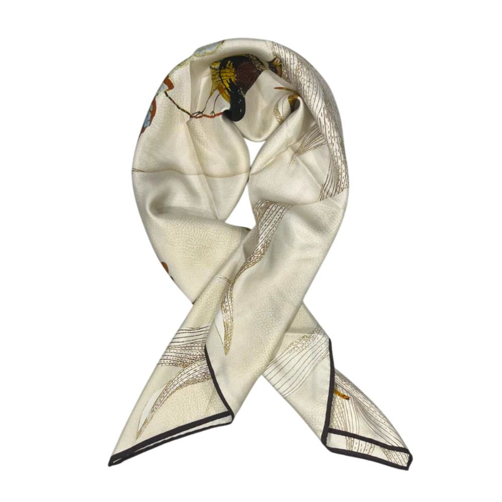 Borbonese White Silk Women Scarf - Image 2