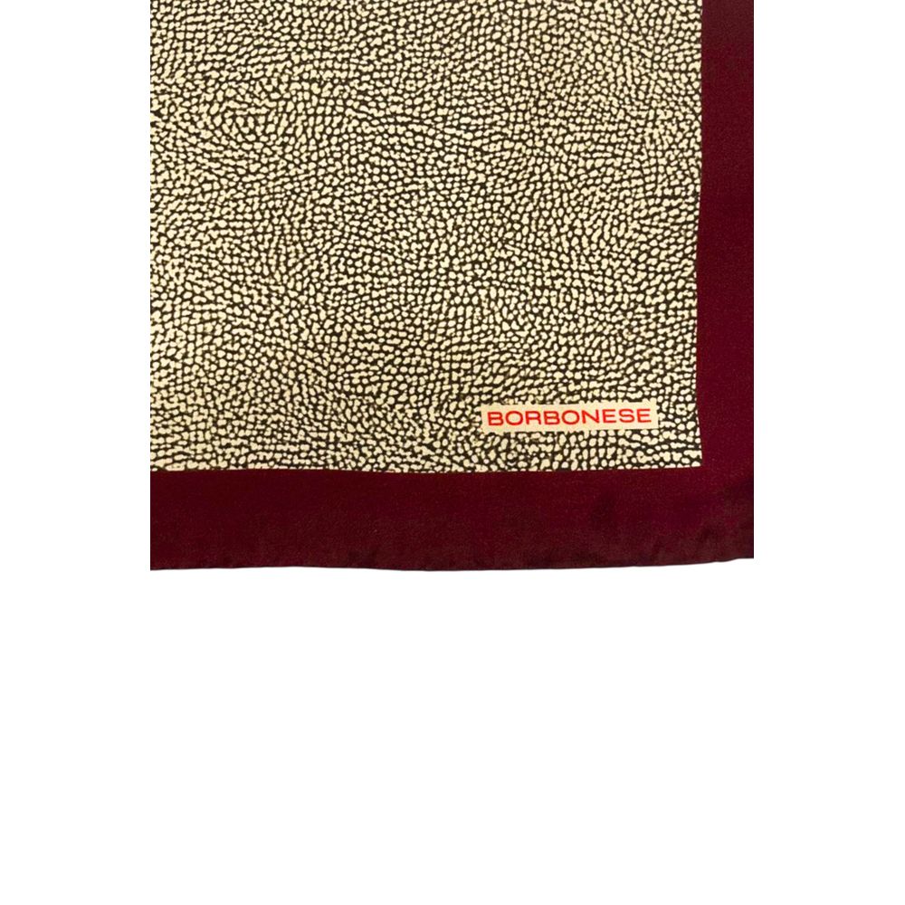 Borbonese Red Silk Women Scarf - Image 4