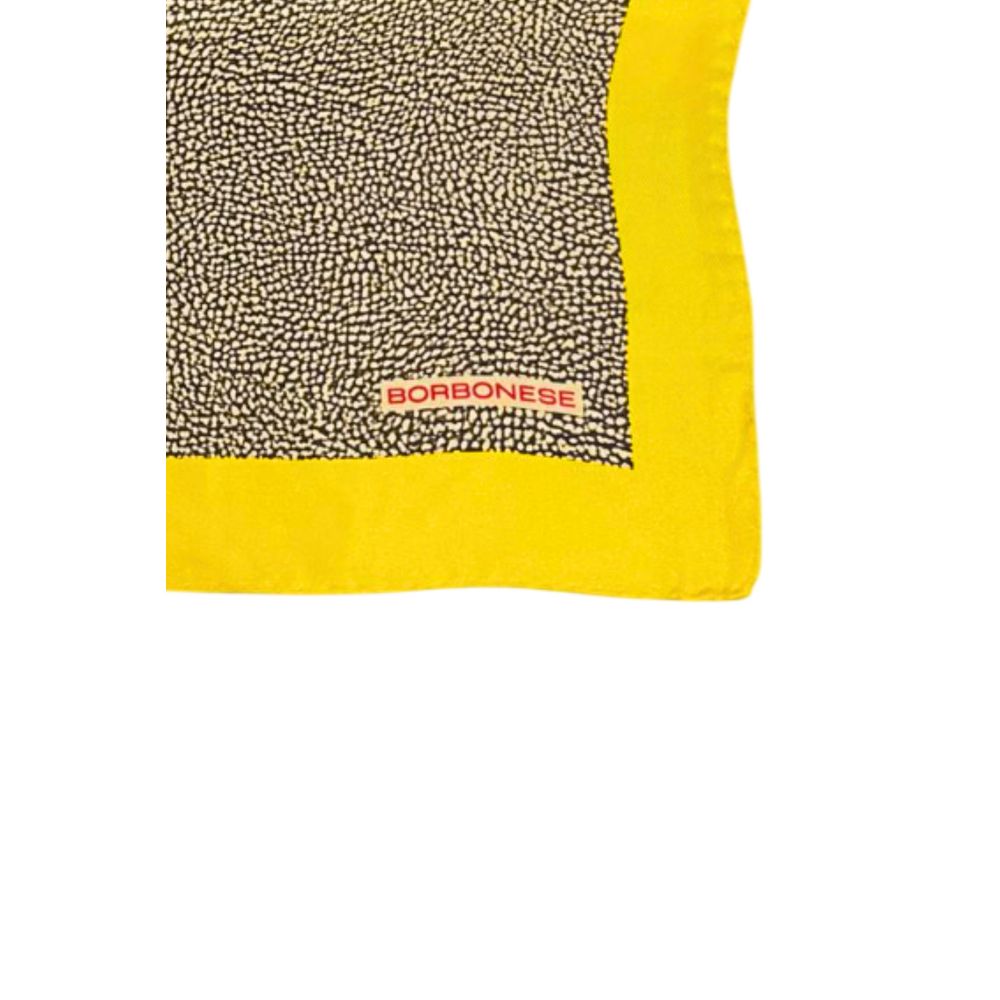 Borbonese Yellow Silk Women Scarf - Image 4