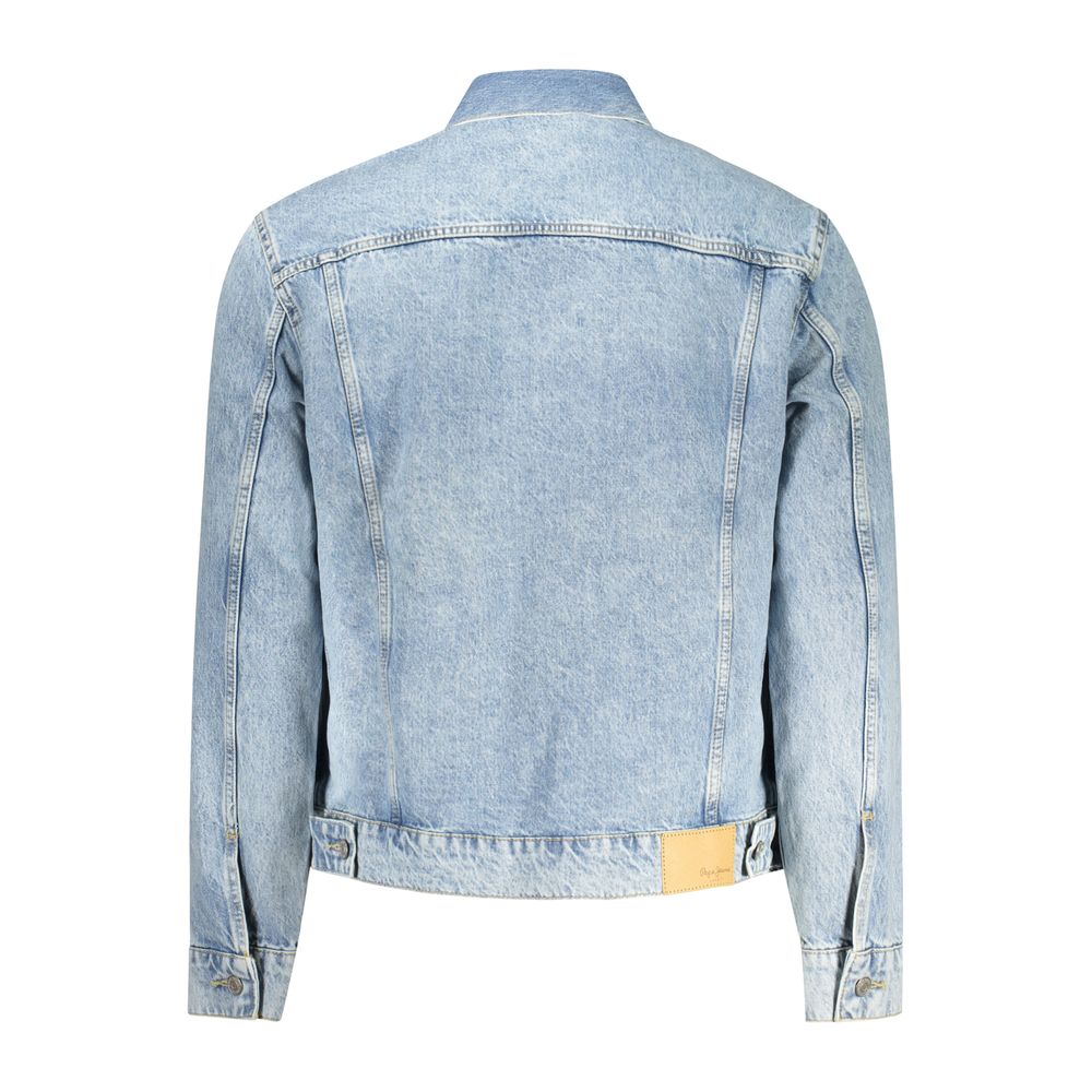 Pepe Jeans Azzurro Cotton Men Jacket - Image 2