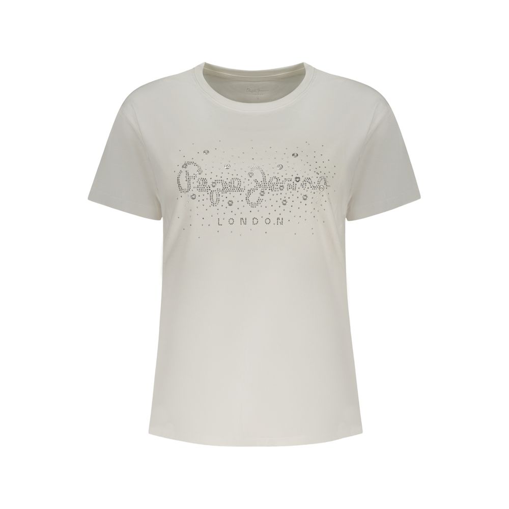 Pepe Jeans White Cotton Women T-Shirt