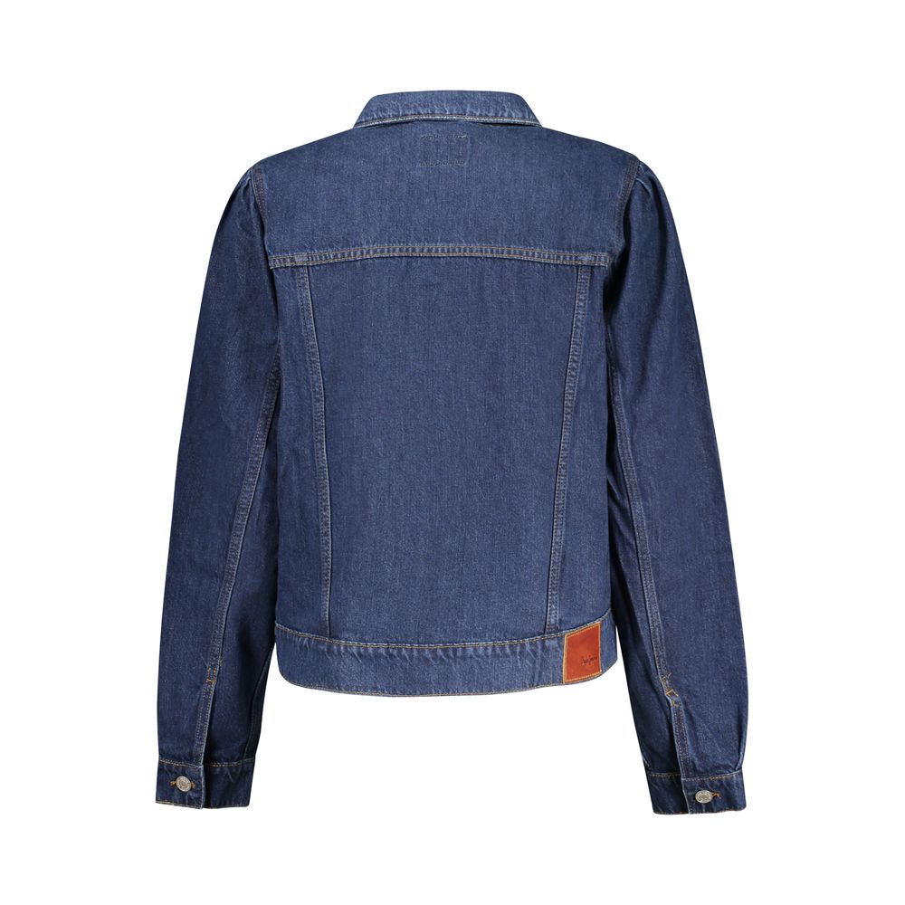 Pepe Jeans Blu Cotton Women Jacket - Image 2