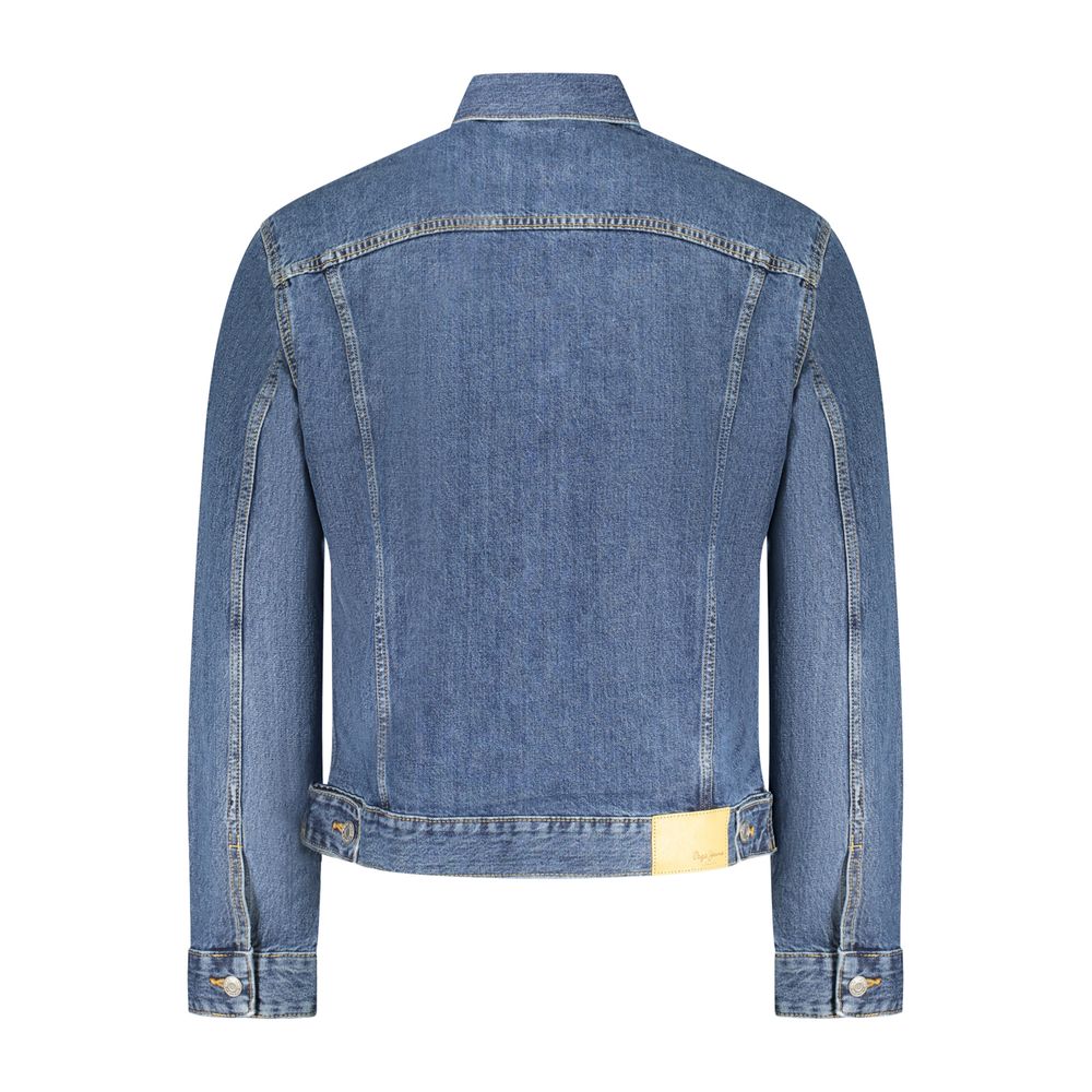 Pepe Jeans Blu Cotton Men Jacket - Image 2