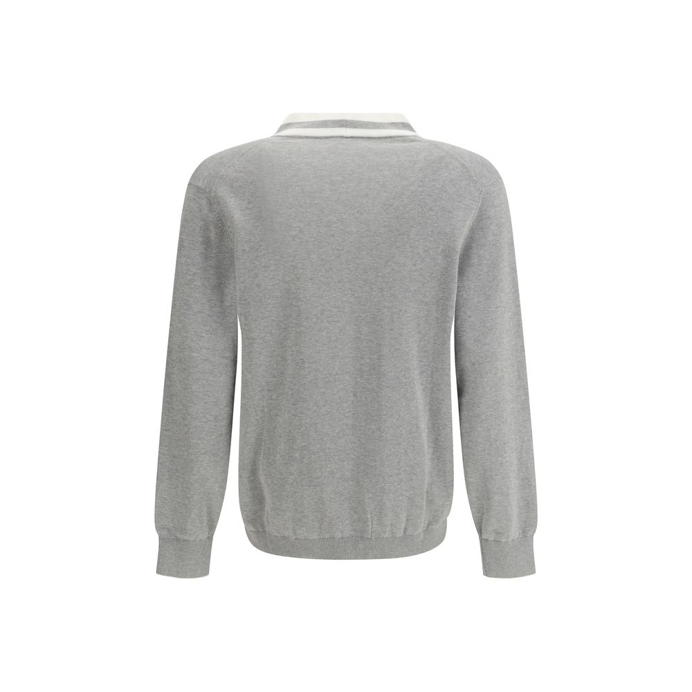 Brunello Cucinelli Gray Cotton Cardigan - Image 2