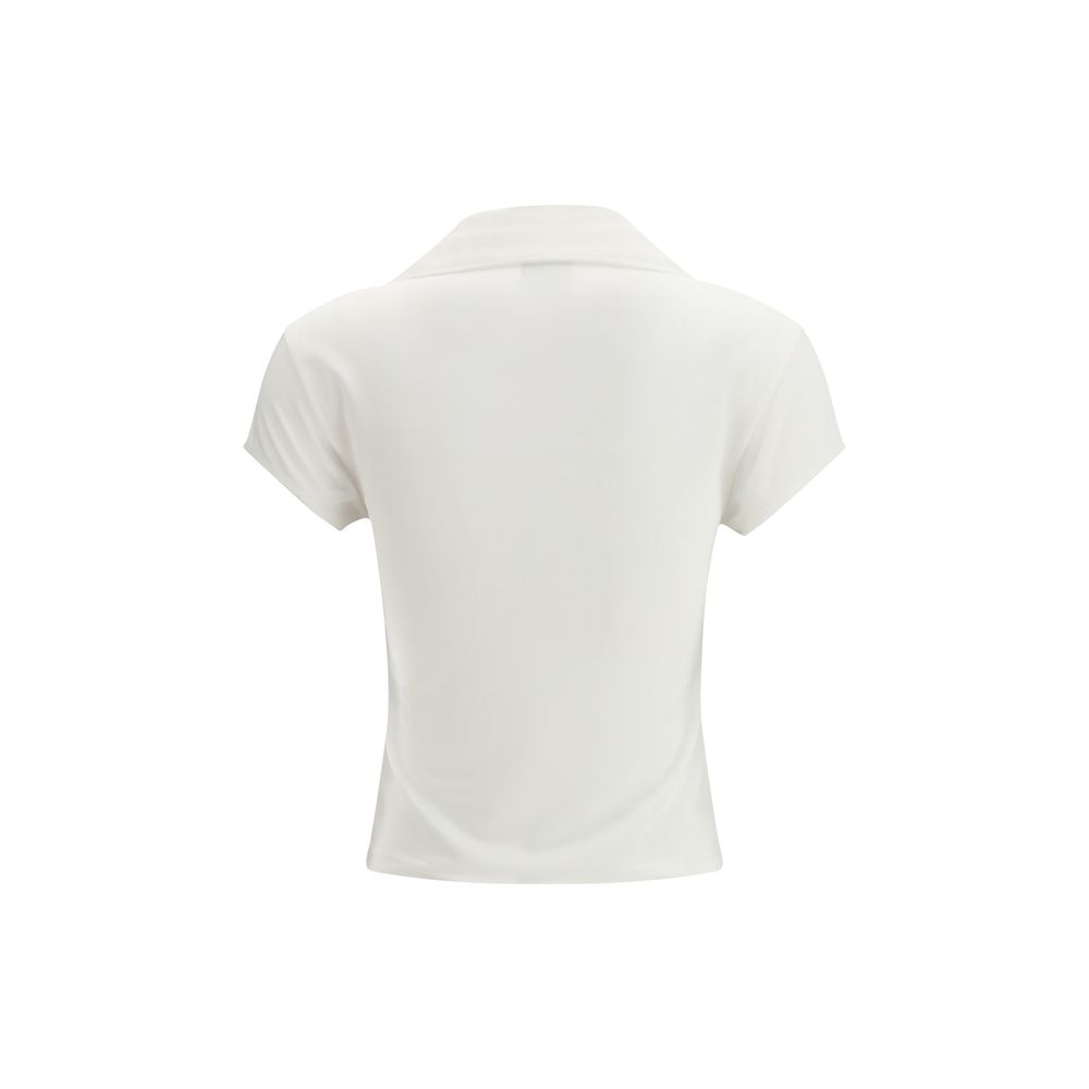 Courrèges White Cotton Polo Shirt - Image 2