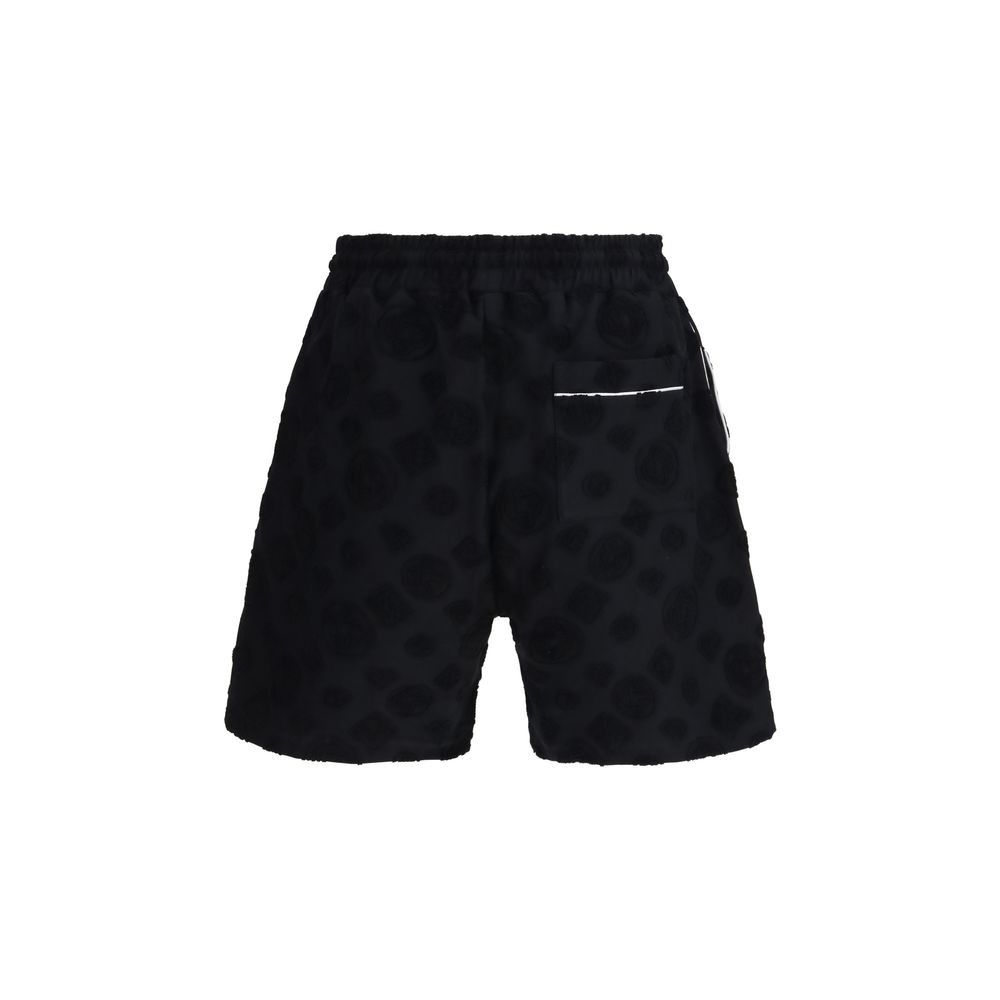 Casablanca Black Cotton Bermuda Shorts - Image 2
