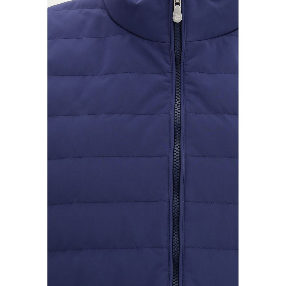 Brunello Cucinelli Blue Polyester Sleveless Jacket - Image 3