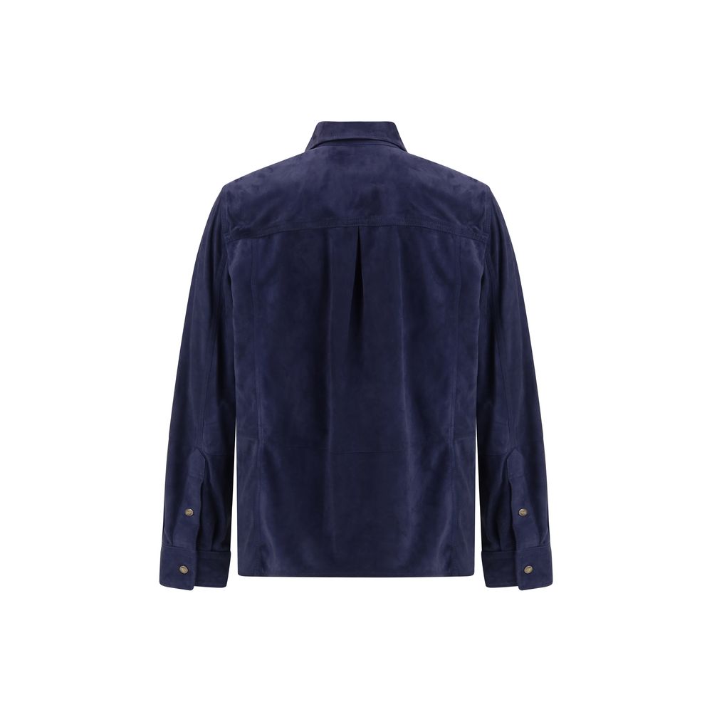 Brunello Cucinelli Blue Denim Shirt - Image 2