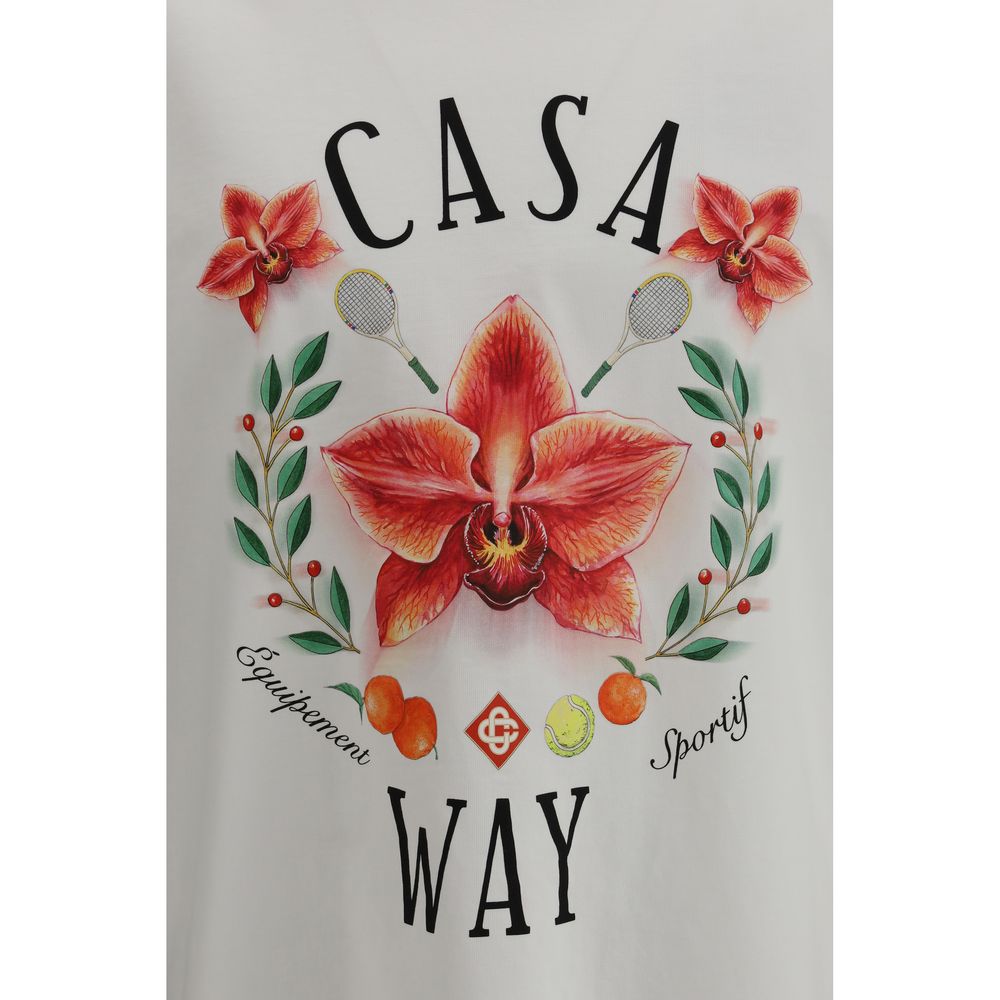 Casablanca White Cotton T-Shirt - Image 3