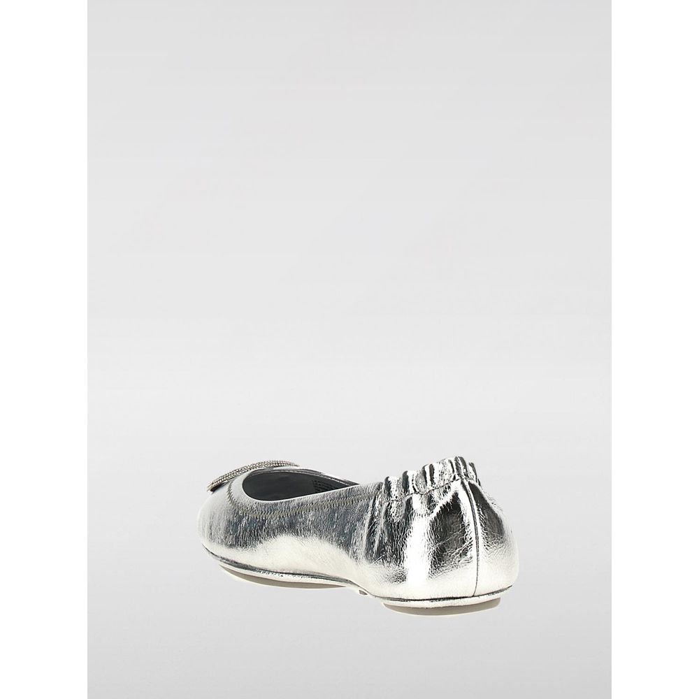 Tory Burch Silver Leather Ballet Flats - Image 2
