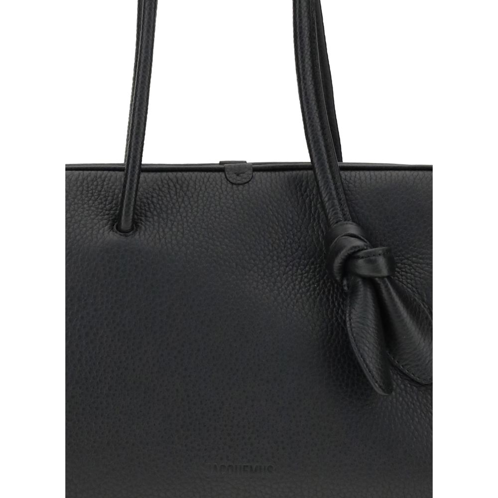 Jacquemus Black Calf Leather Bos Taurus Handbag - Image 4