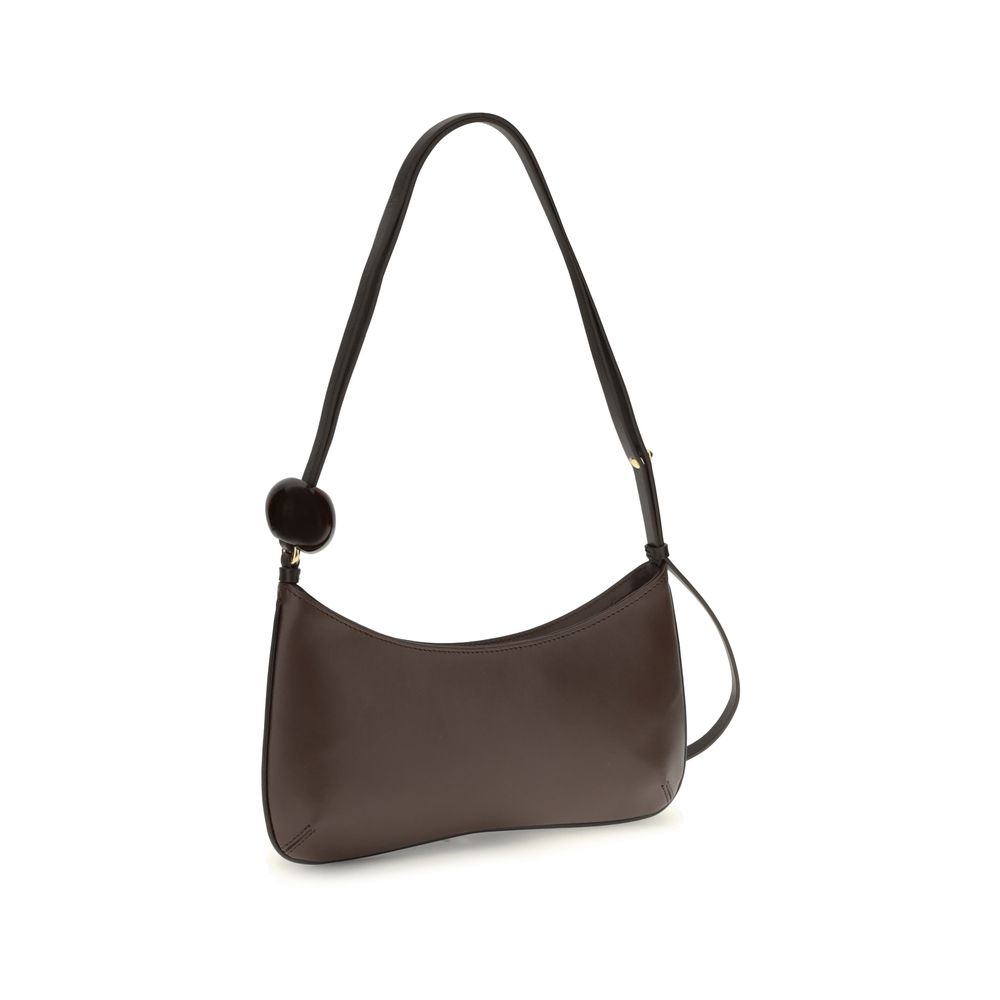 Jacquemus Brown Calf Leather Bos Taurus Shoulder Bag - Image 3