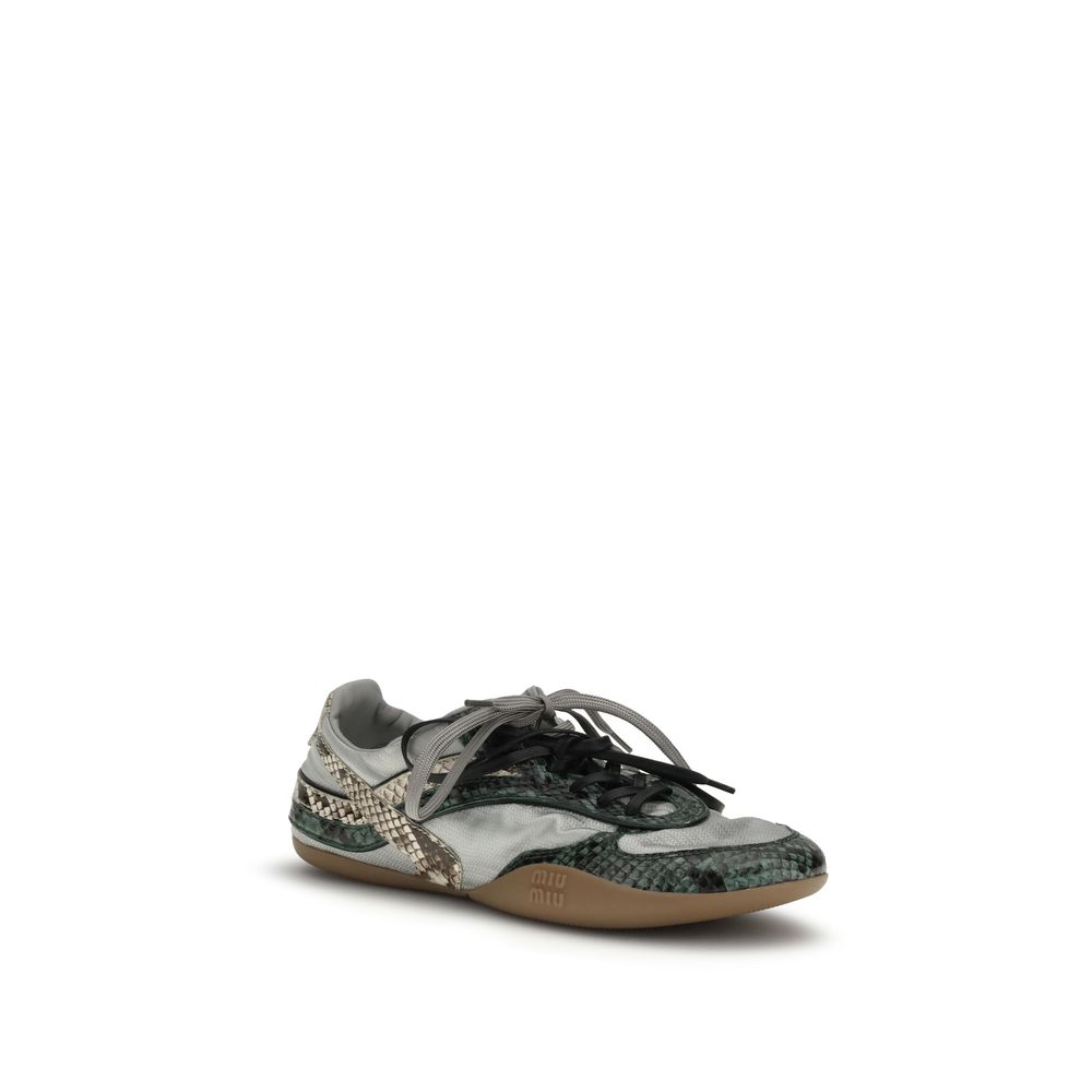 Miu Miu Gray Rubber Athletic Sneakers - Image 2