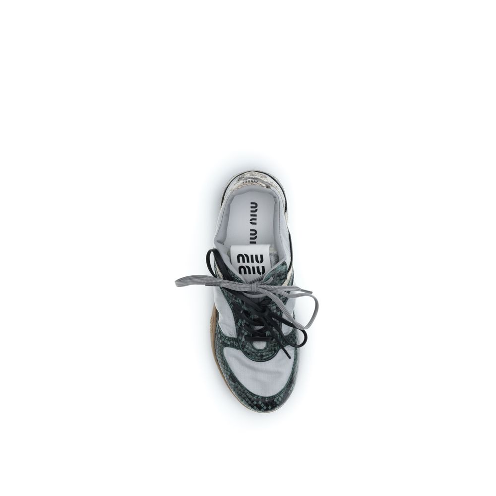 Miu Miu Gray Rubber Athletic Sneakers - Image 4