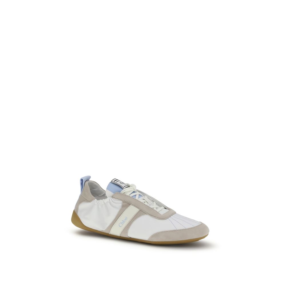 Chloé White Calf Leather Bos Taurus Athletic Sneakers - Image 2