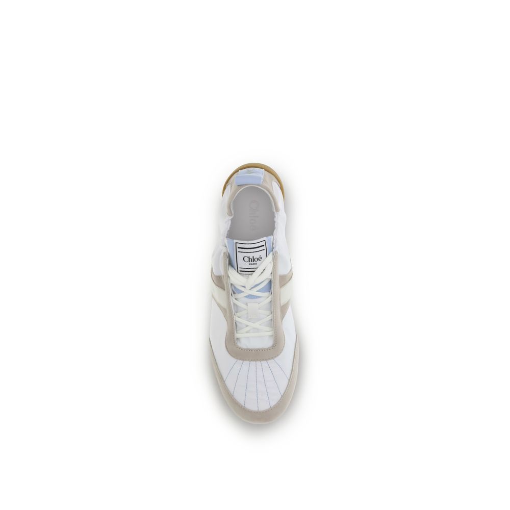 Chloé White Calf Leather Bos Taurus Athletic Sneakers - Image 4