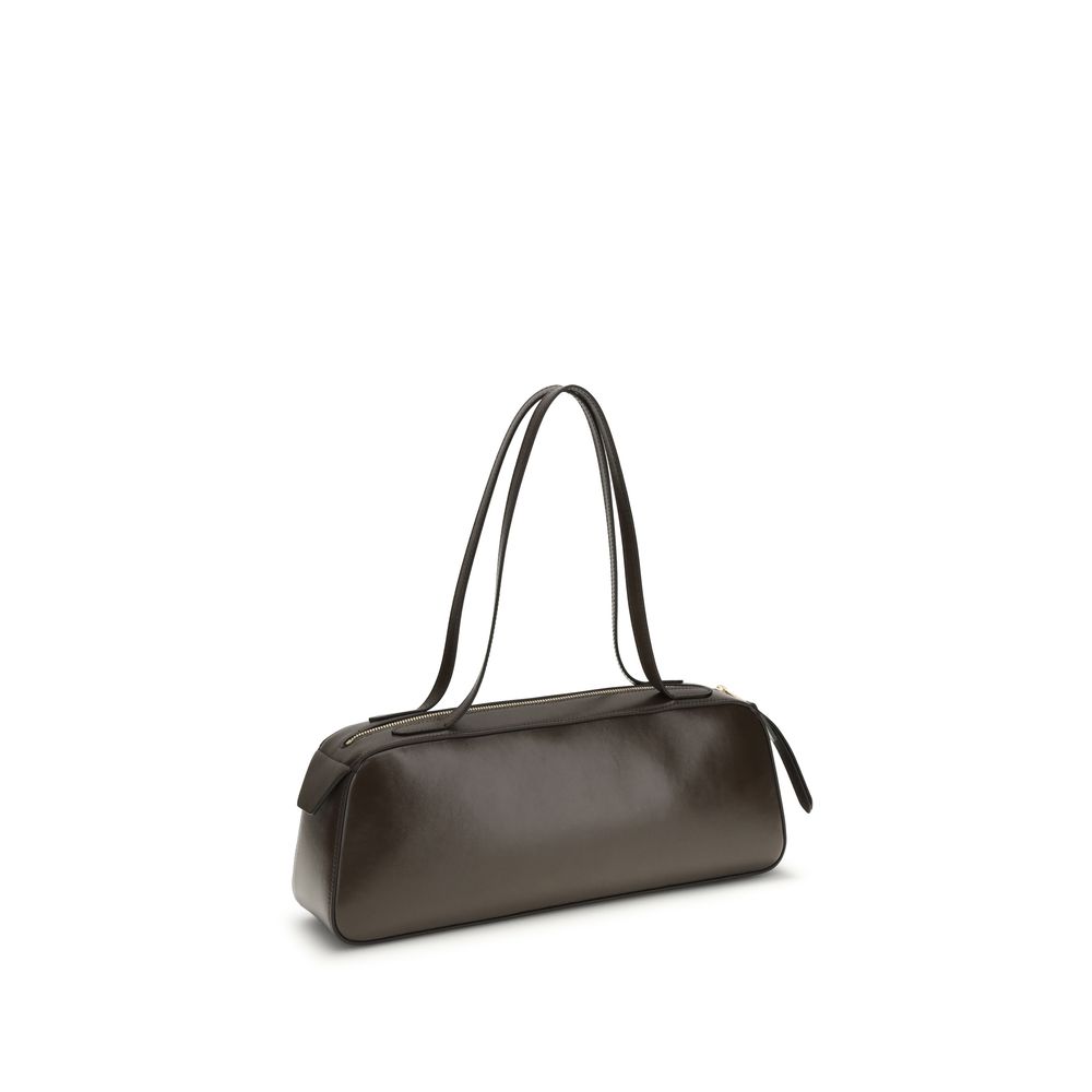 Khaite Brown Calf Leather Bos Taurus Shoulder Bag - Image 3