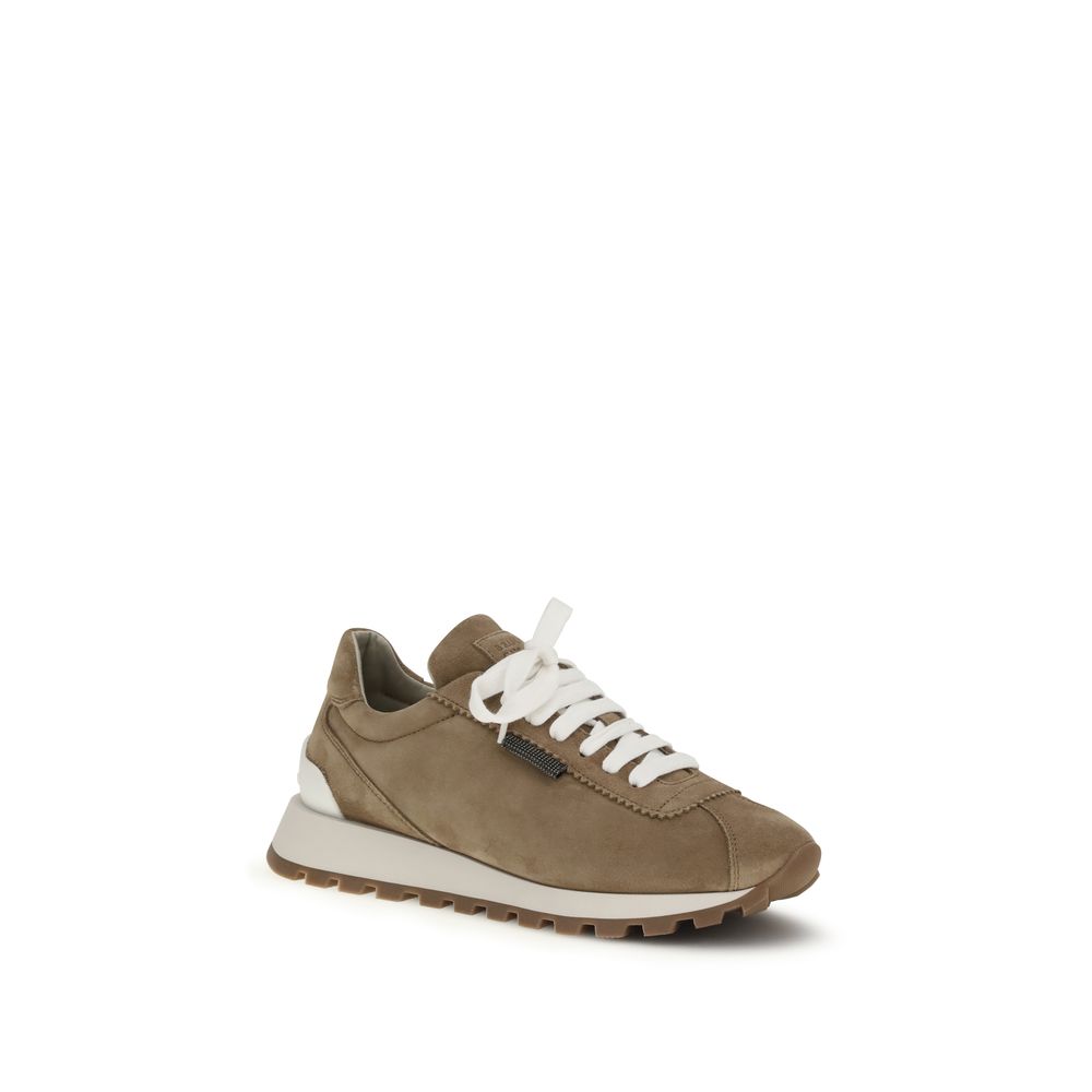 Brunello Cucinelli Beige Rubber Platform Sneakers - Image 2