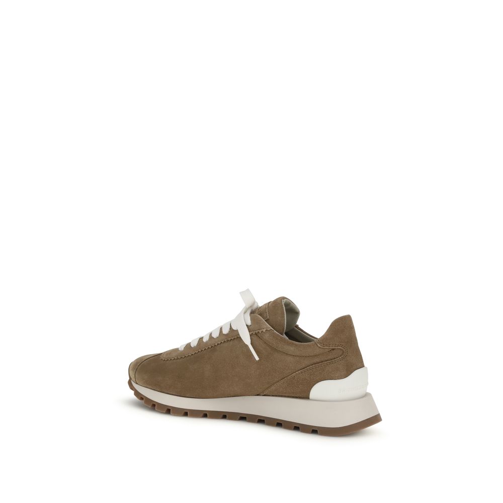Brunello Cucinelli Beige Rubber Platform Sneakers - Image 3