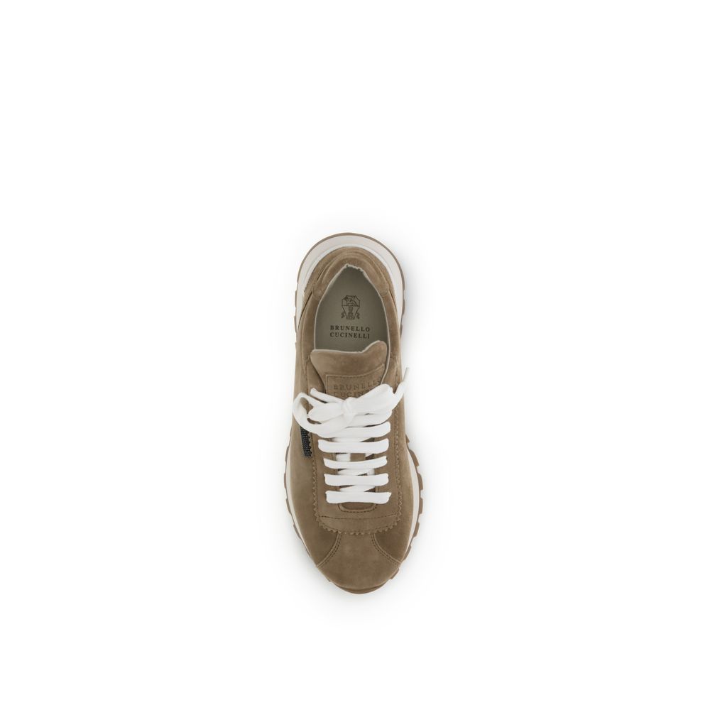 Brunello Cucinelli Beige Rubber Platform Sneakers - Image 4