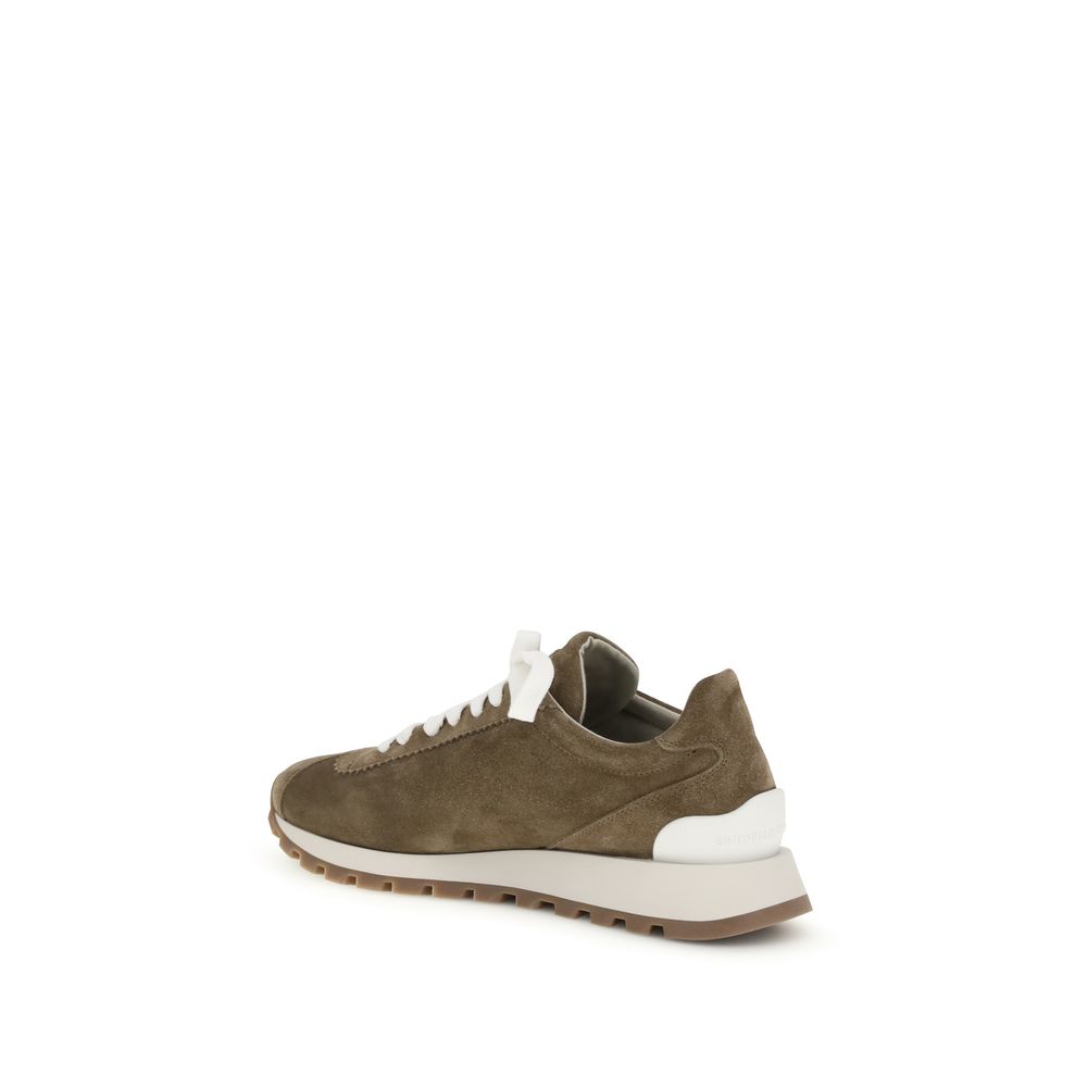 Brunello Cucinelli Brown Rubber Platform Sneakers - Image 3