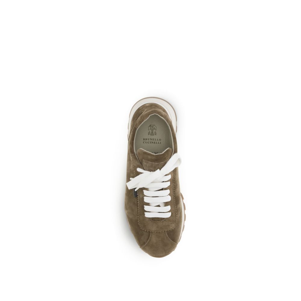Brunello Cucinelli Brown Rubber Platform Sneakers - Image 4