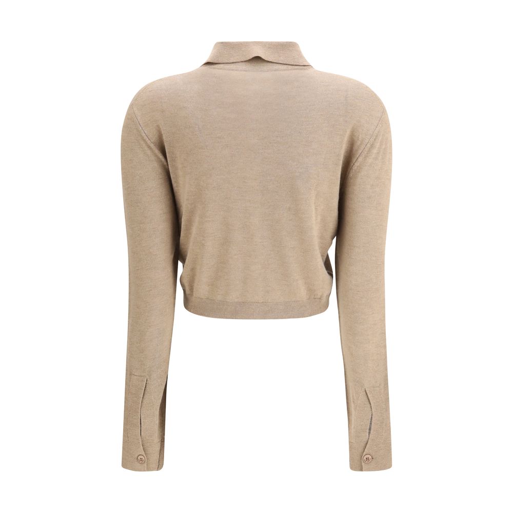 Marine Serre Beige Viscose Cardigan - Image 2