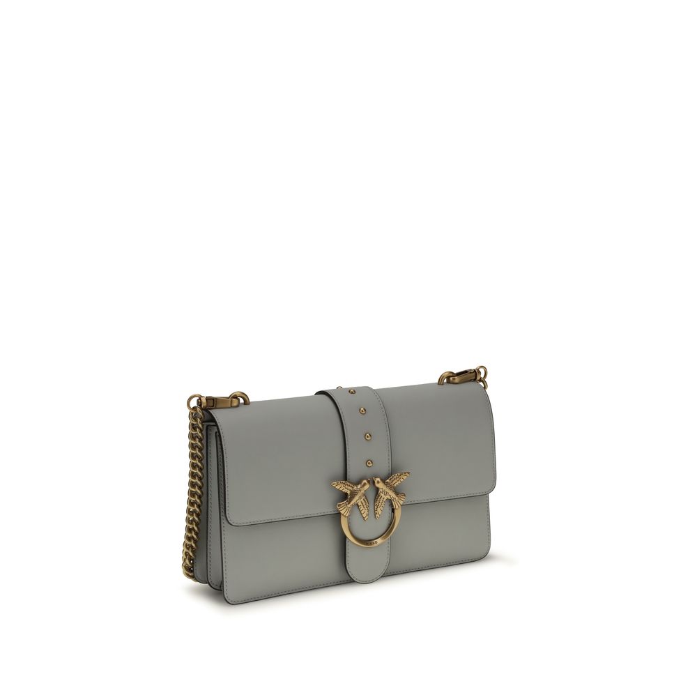 PINKO Gray Calf Leather Bos Taurus Shoulder Bag - Image 2