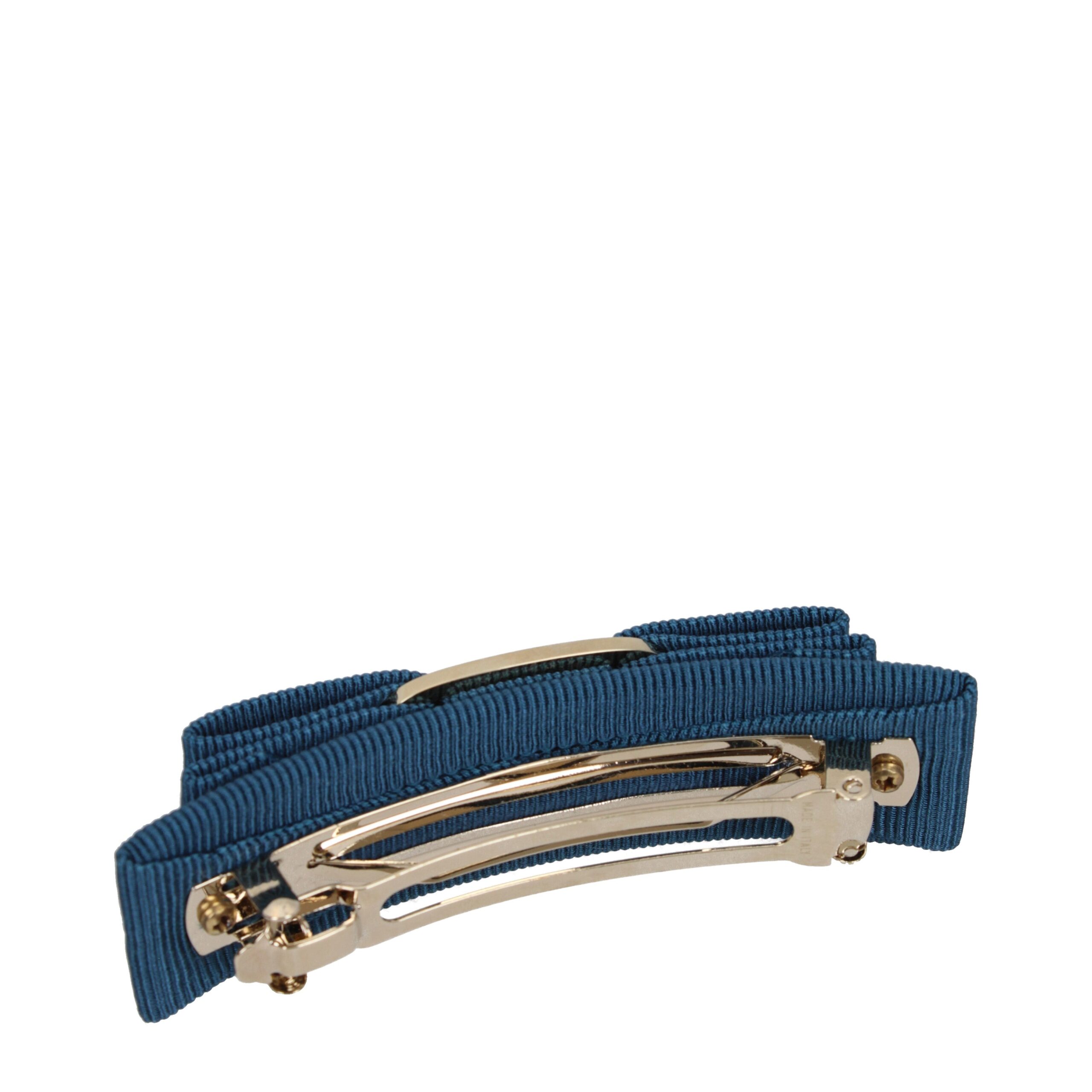 Salvatore Ferragamo Blue Fabric Hair Bow - Image 2