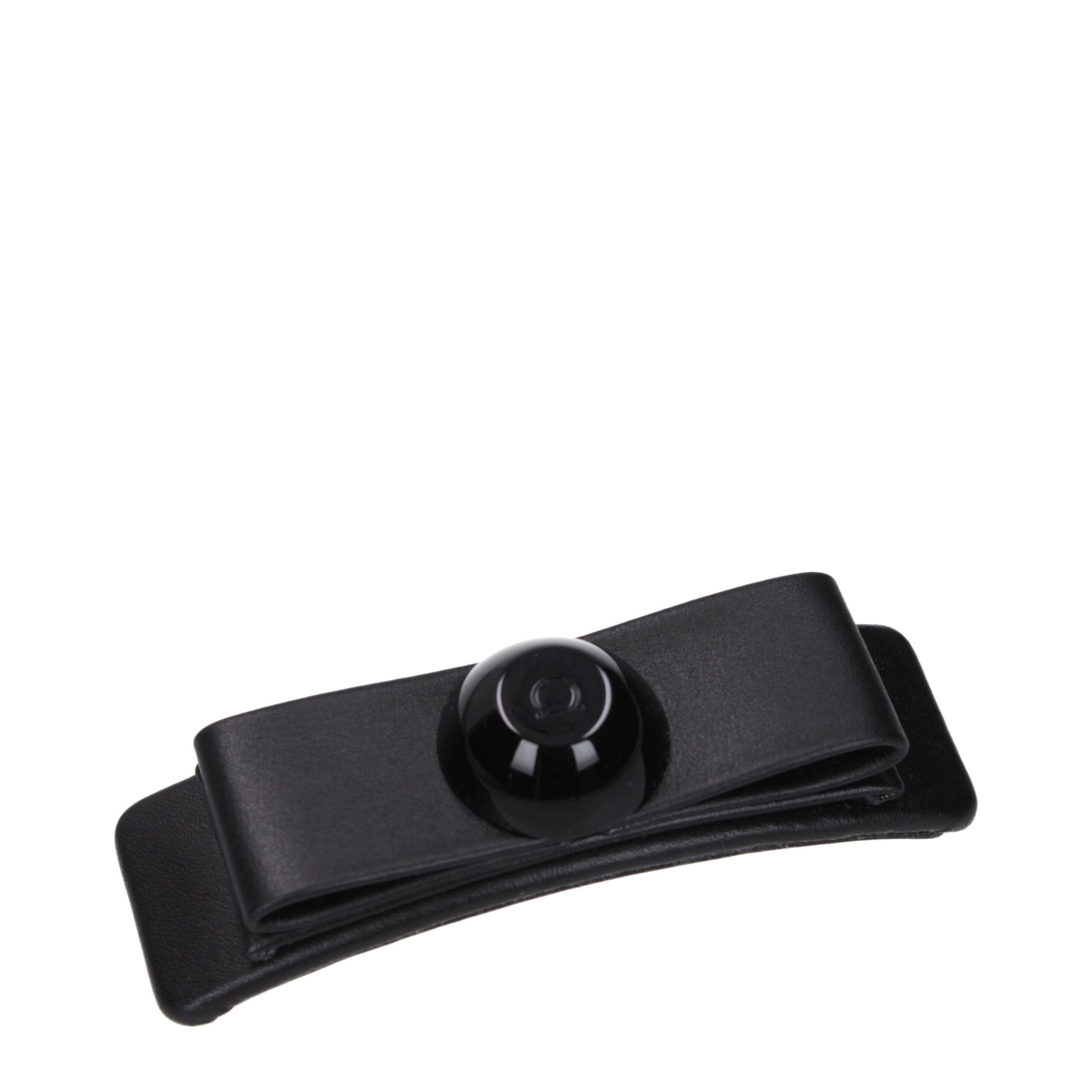 Salvatore Ferragamo Black Leather Hair Clip
