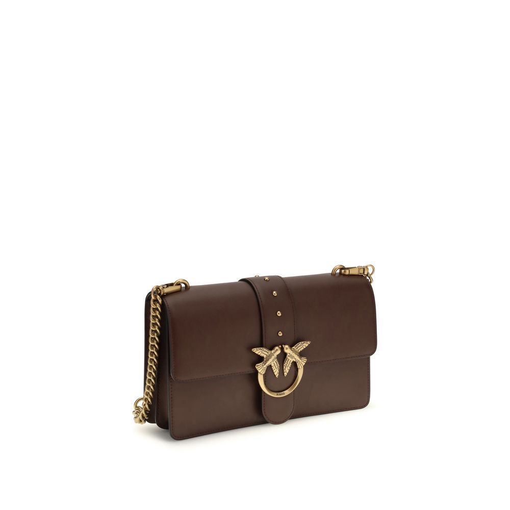 PINKO Brown Calf Leather Bos Taurus Shoulder Bag - Image 2