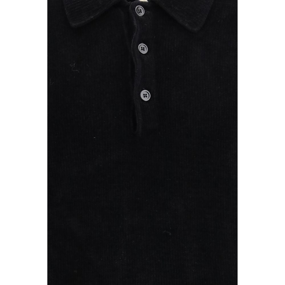 Sunflower Black Cotton Polo Shirt - Image 3