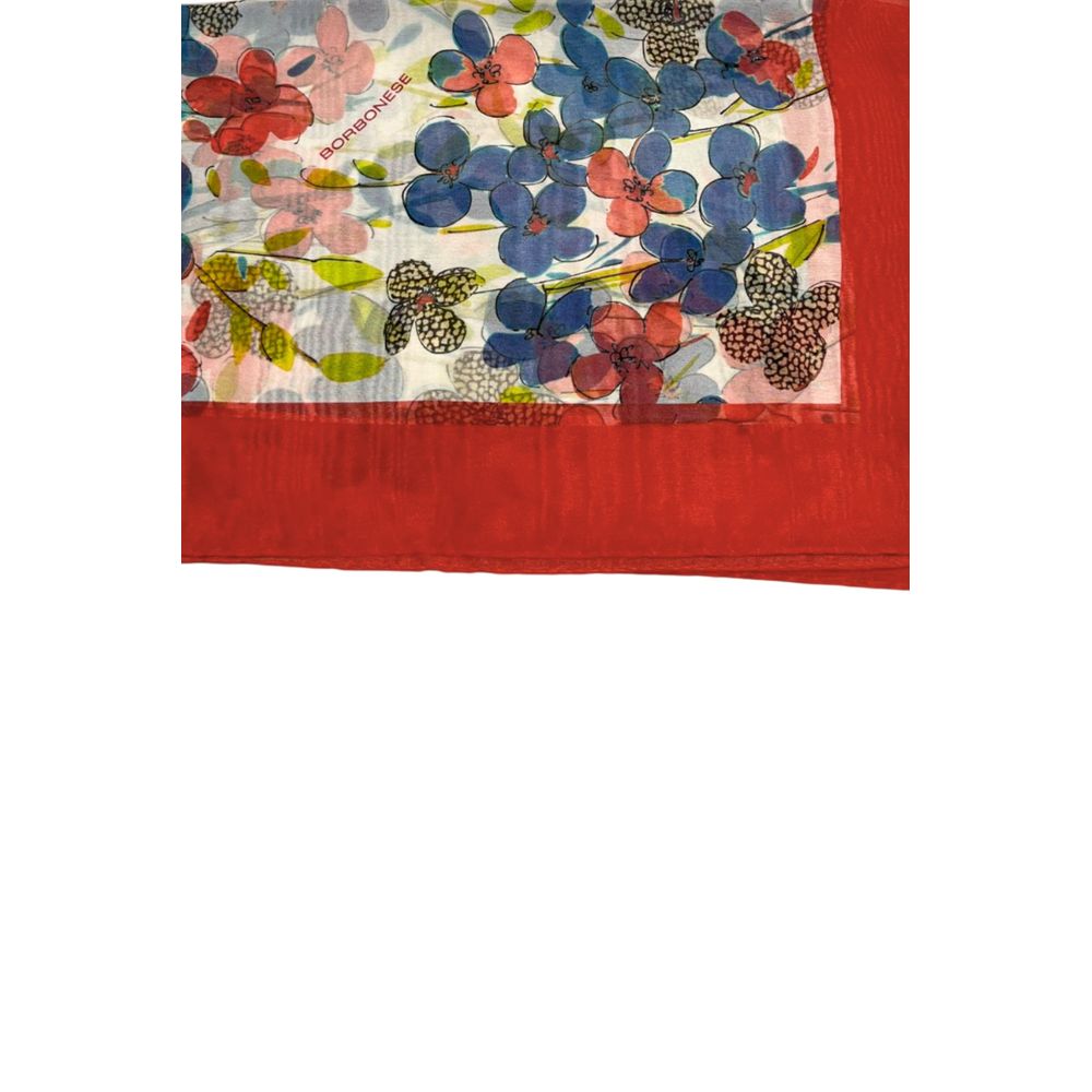 Borbonese Red Silk Women Scarf - Image 3