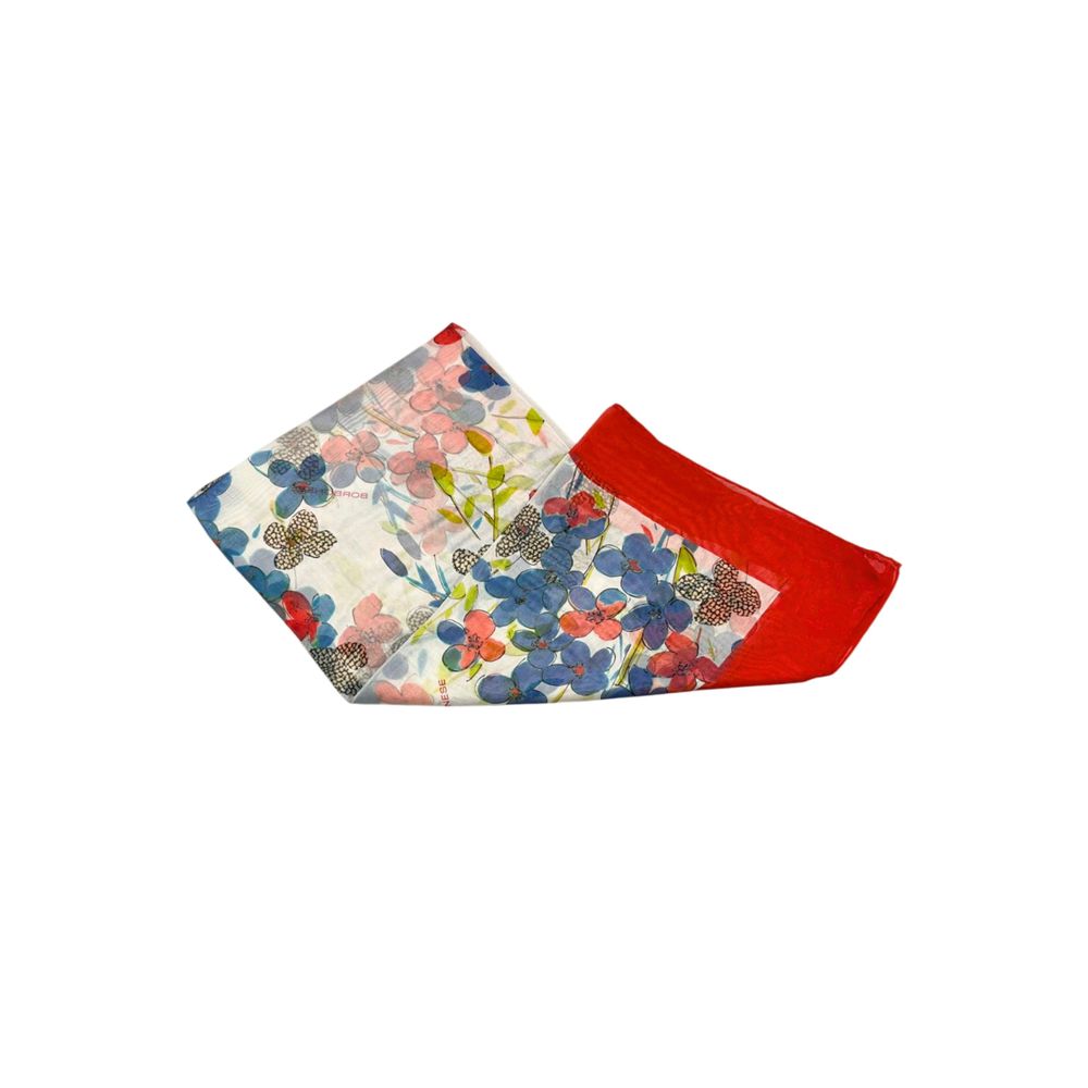 Borbonese Red Silk Women Scarf - Image 4