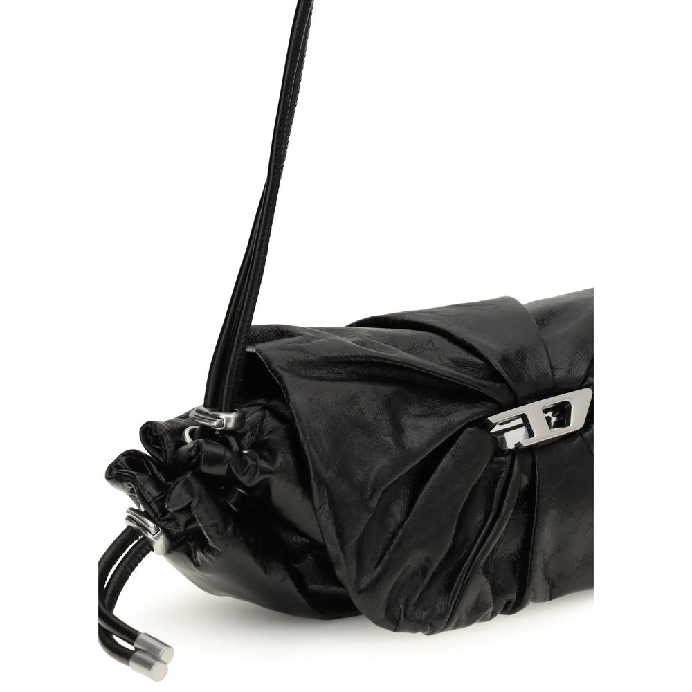 Diesel Black Calf Leather Bos Taurus Shoulder Bag - Image 4