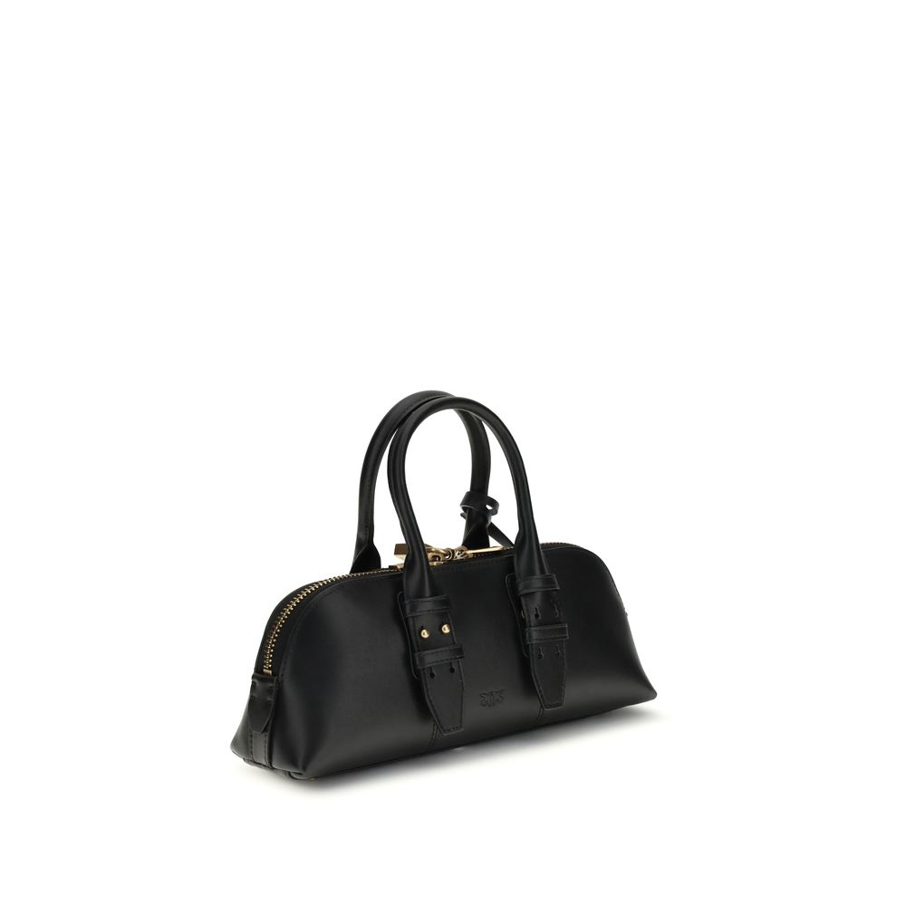 PINKO Black Calf Leather Bos Taurus Shoulder Bag - Image 3
