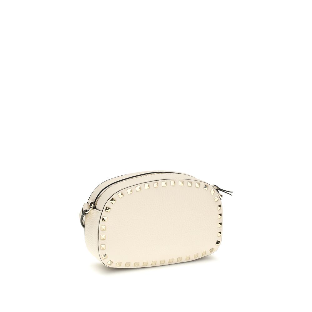 Valentino Garavani Cream Calf Leather Bos Taurus Shoulder Bag - Image 3