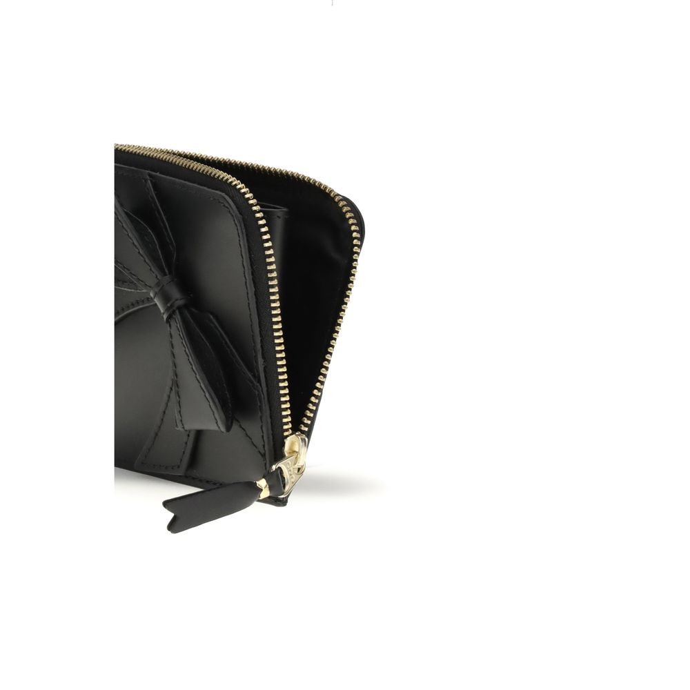 Comme Des Garçons Black Calf Leather Bos Taurus Wallet - Image 3