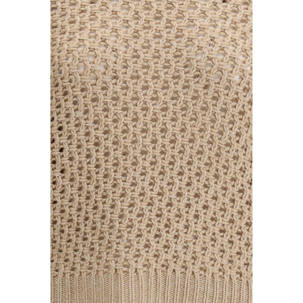 Fabiana Filippi Beige Fleece Wool Sweatshirt - Image 3