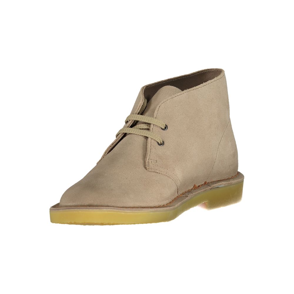 Clarks Beige Leather Ankle Boots - Image 3