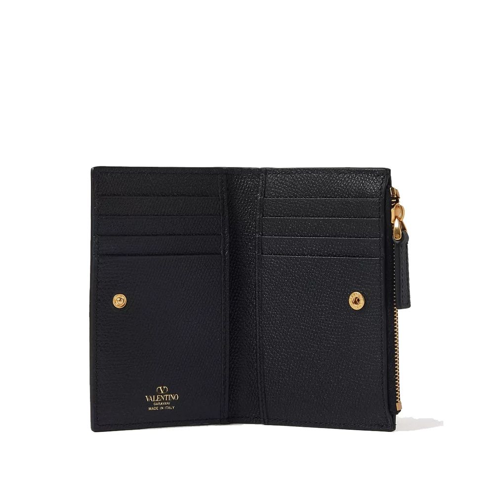 Valentino Garavani Black Calfskin Cardholder - Image 3