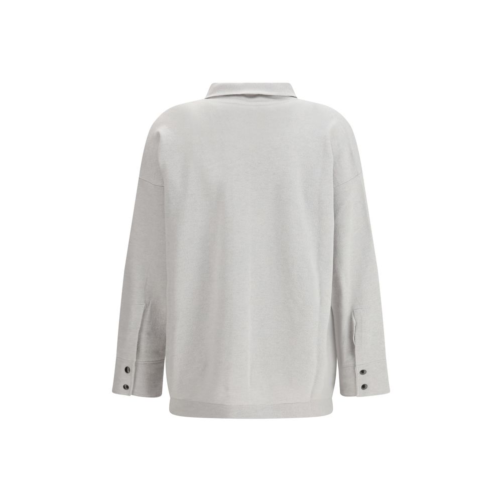 Fabiana Filippi Gray Fleece Wool Shirt - Image 2