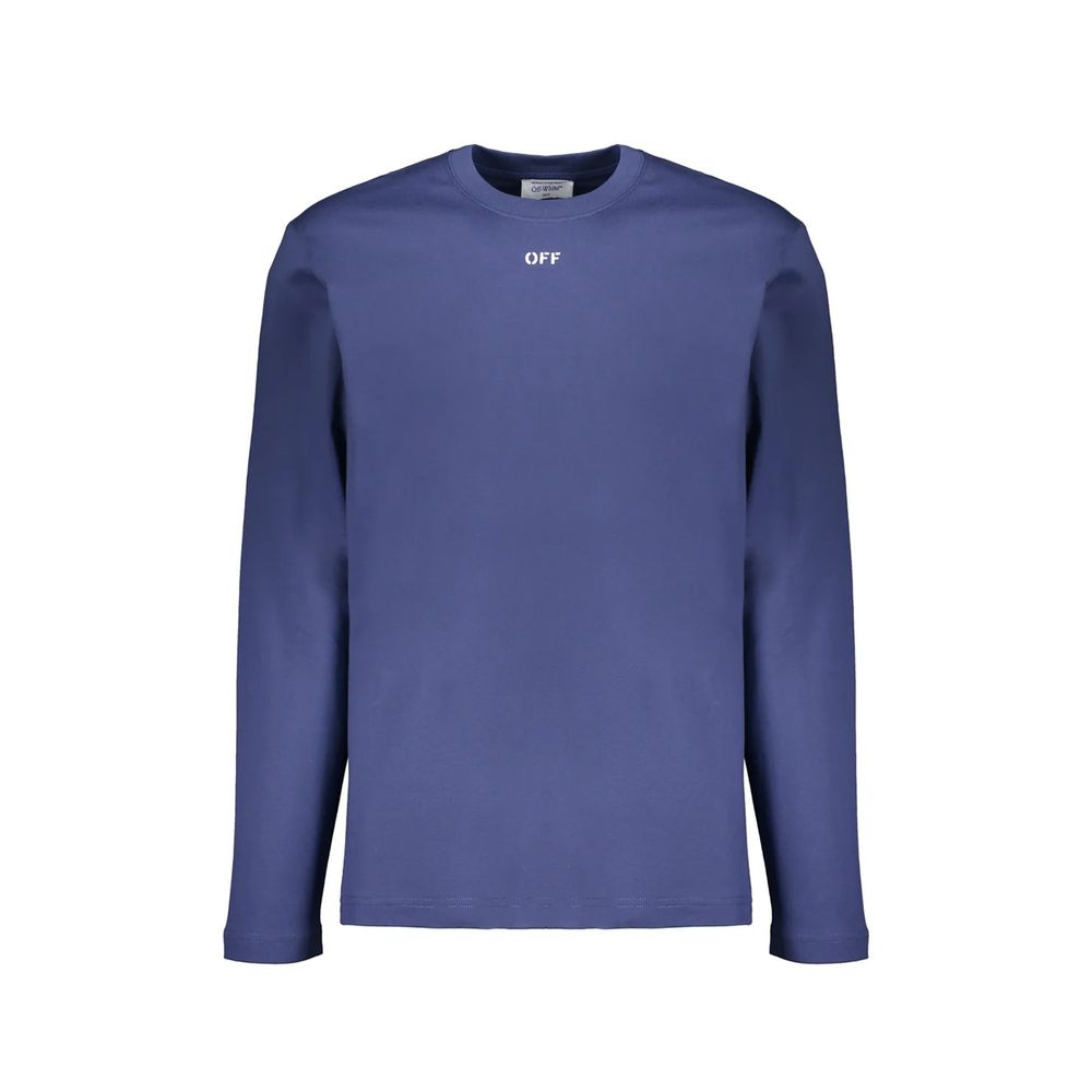 Off-White Blue Cotton T-Shirt