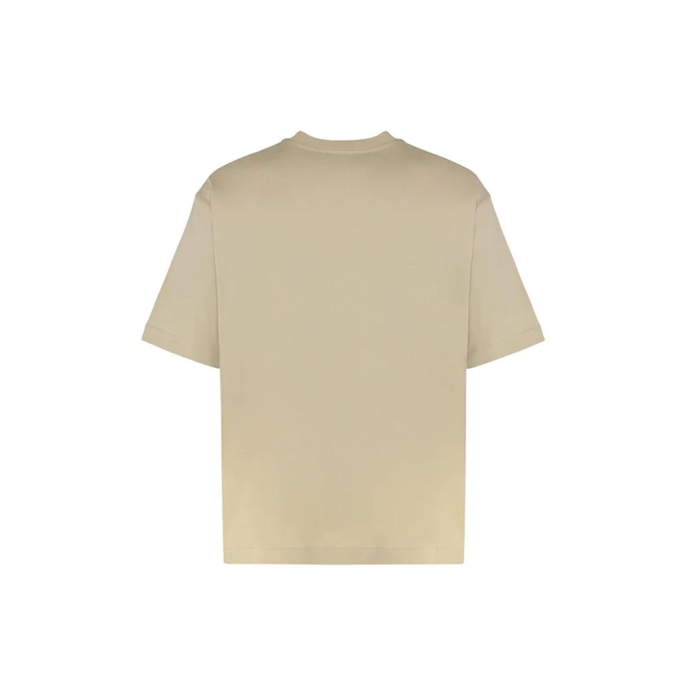 Off-White Beige Cotton T-Shirt - Image 2