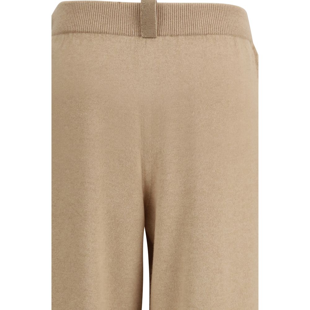 Fabiana Filippi Beige Fleece Wool Casual Pants - Image 3