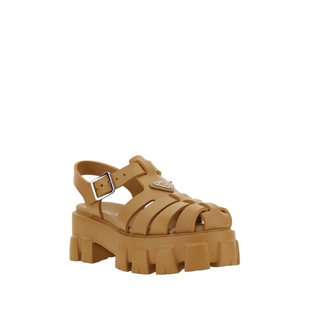Prada Brown Acetate Platform Sandals - Image 2